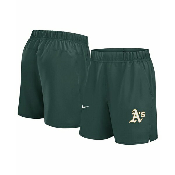 ナイキ メンズ カジュアルパンツ ボトムス Men's Green Oakland Athletics Woven Victory Performance Shorts Green