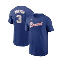ナイキ メンズ シャツ トップス Atlanta Braves Men's Coop Dale Murphy Name and Number Player T-Shirt RoyalBlue(4)