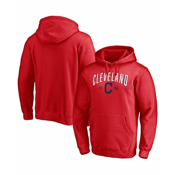 ファナティクス メンズ パーカー・スウェットシャツ アウター Men's Red Cleveland Indians Big and Tall Cooperstown Collection Ultimate Champion Pullover Hoodie Red