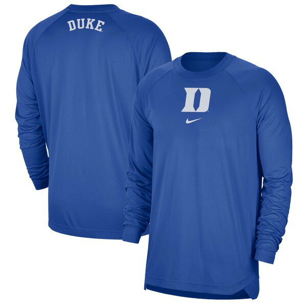 ナイキ メンズ Tシャツ トップス Duke Blue Devils Nike Basketball Spotlight Performance Raglan TShirt Royal