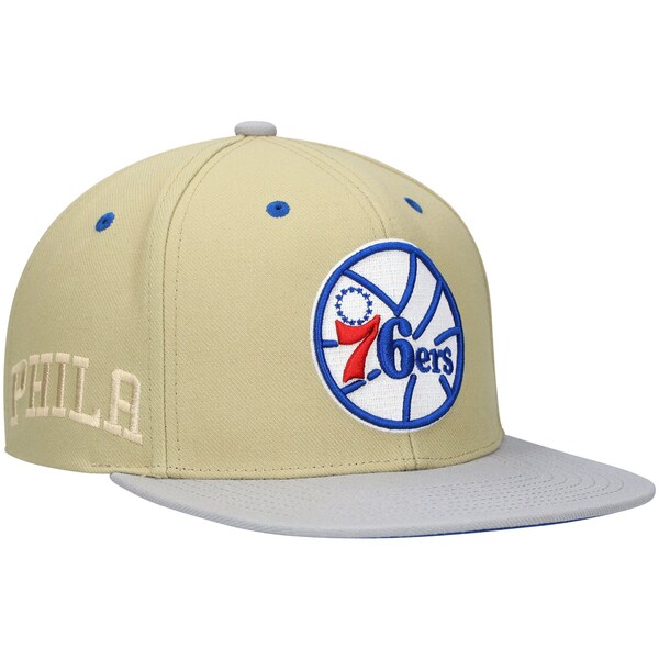 楽天astyミッチェル&ネス メンズ 帽子 アクセサリー Philadelphia 76ers Mitchell & Ness x Lids Classic Canvas Snapback Hat Tan