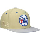 ミッチェル＆ネス ミッチェル&ネス メンズ 帽子 アクセサリー Philadelphia 76ers Mitchell & Ness x Lids Classic Canvas Snapback Hat Tan