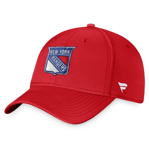 t@ieBNX Y Xq ANZT[ New York Rangers Fanatics Branded Core Primary Logo Flex Hat Red
