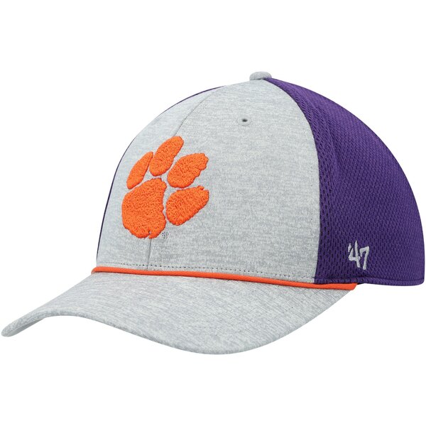 フォーティーセブン メンズ 帽子 アクセサリー Clemson Tigers '47 Harbinger Trophy Flex Hat Gray/Purple