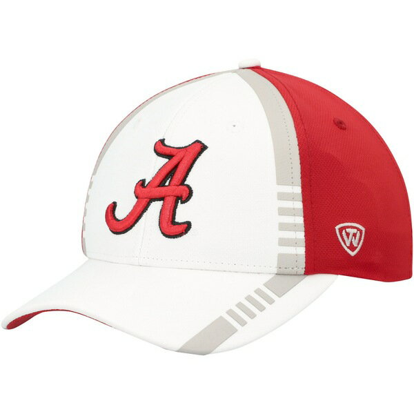 楽天astyトップ・オブ・ザ・ワールド メンズ 帽子 アクセサリー Alabama Crimson Tide Top of the World Iconic Flex Hat White/Crimson
