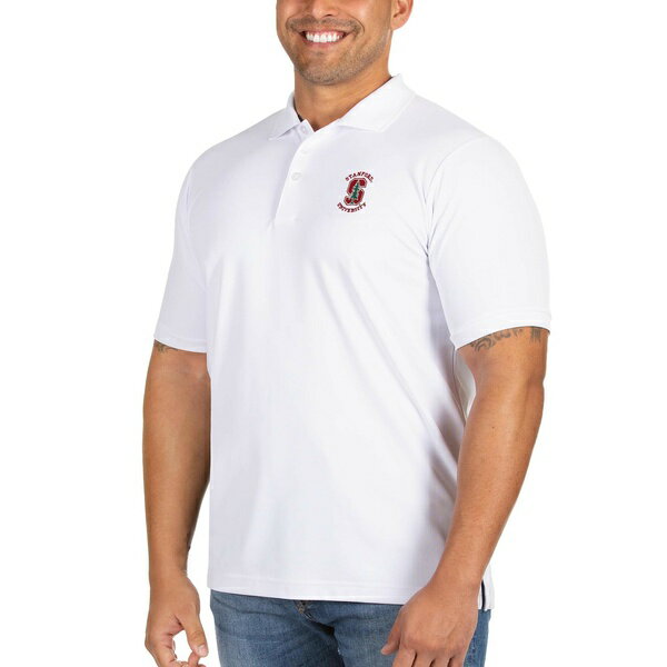 AeBOA Y |Vc gbvX Stanford Cardinal Antigua Big & Tall Legacy Pique Polo White