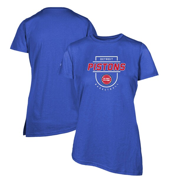 xEFA fB[X TVc gbvX Detroit Pistons Levelwear Women's Birch In The Key Asymmetrical TShirt Blue