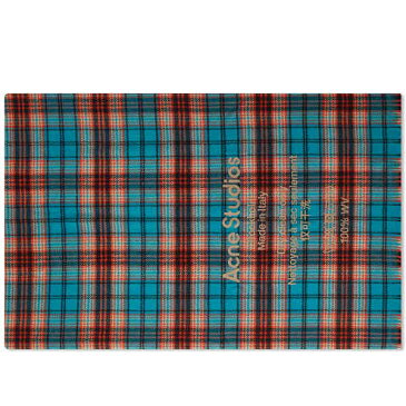 アクネ ストゥディオズ メンズ マフラー・ストール・スカーフ アクセサリー Acne Studios Cassiar Tartan Scarf Blue