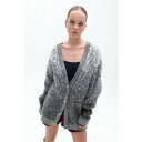ノクチューン レディース ニット&セーター アウター Women's Gradient Oversized Cardigan Grey