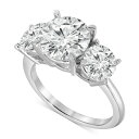 バッジェリーミシュカ メンズ リング アクセサリー Certified Lab Grown Diamond Three Stone Engagement Rin...