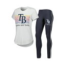 RZvgX|[c fB[X TVc gbvX Women's White, Charcoal Tampa Bay Rays Sonata T-shirt and Leggings Sleep Set White, Charcoal