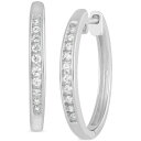 tH[Go[ OE _CY fB[X sAXCO ANZT[ Lab-Created Diamond Small Hoop Earrings (1/4 ct. t.w.) in Sterling Silver Sterling Silver