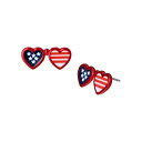 ベッツィジョンソン メンズ ピアス・イヤリング アクセサリー July 4th Sunglasses Stud Earrings Red