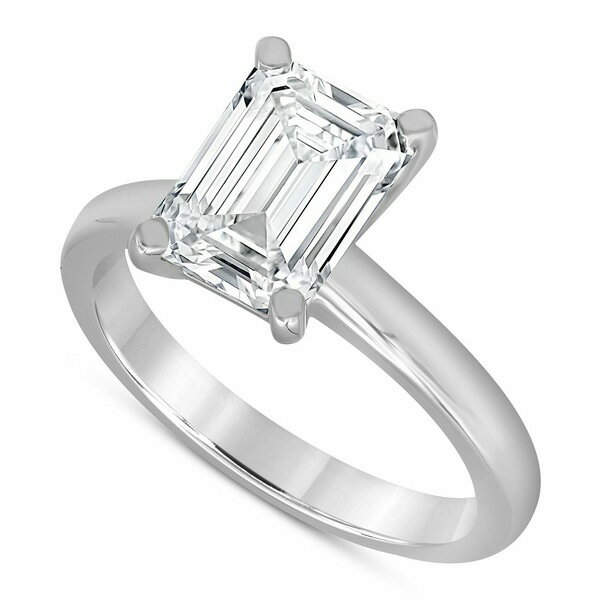 バッジェリーミシュカ レディース リング アクセサリー Certified Lab Grown Diamond Emerald-Cut Solitaire Engagement Ring (5 ct. t.w.) in 14k Gold White Gold