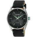 V`Y Y rv ANZT[ Drive from Citizen Eco-Drive Men's Black Leather Strap Watch 42mm BM6980-08E Black