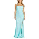 iCgEFC fB[X s[X gbvX Women's Iridescent Sequined Strappy-Back Gown Aquamarine