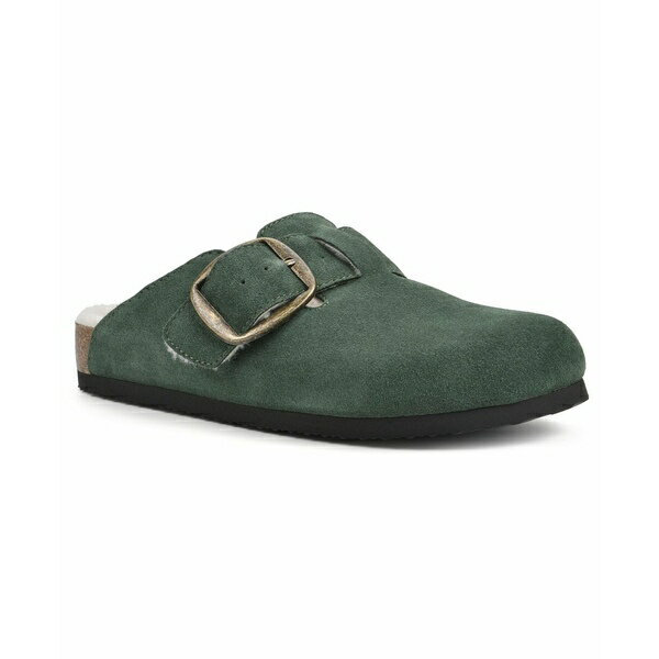 ホワイトマウンテン レディース サンダル シューズ Women's Big Sur Slip On Clogs Hunter Green Suede with Fur