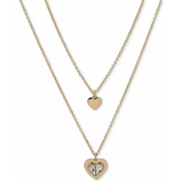 _i L j[[N fB[X lbNXE`[J[Ey_ggbv ANZT[ Gold-Tone Crystal Heart Layered Pendant Necklace, 16