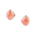 o[X fB[X sAXCO ANZT[ Abstract Sterling Silver and Genuine Orange Sponge Coral Stud Earrings Orange Sponge Coral