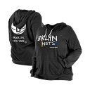 j[G fB[X TVc gbvX Women's Black Brooklyn Nets Plus Size 2022/23 City Edition Bi-Blend Long Sleeve Hoodie T-shirt Black