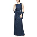 GX G t@bVY fB[X s[X gbvX Shine Column Gown With Shawl Dark Navy