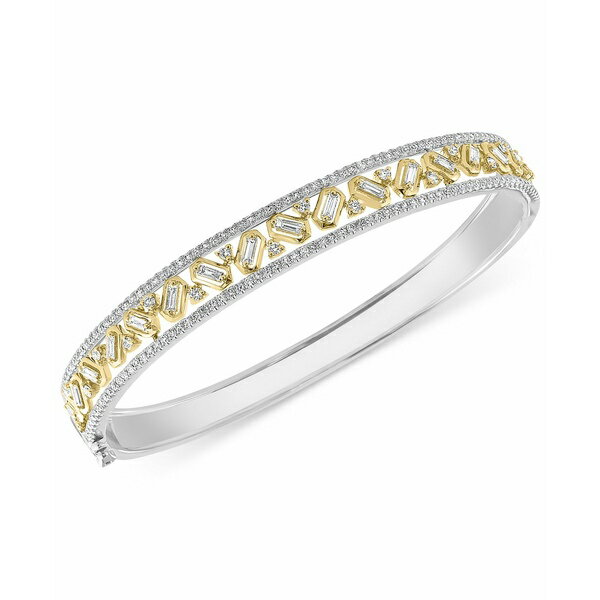 ե 쥯 ǥ ֥쥹åȡХ󥰥롦󥯥å ꡼ EFFY® Diamond Bangle Bracelet (1-3/8 ct. t.w.) in 14k Gold & 14k White Gold 14K Two Tone Gold