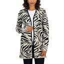 ジェイエムコレクション レディース ニット&セーター アウター Women's Zebra Print Flyaway Cardigan, Created for Macy's Stone Combo