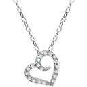 Wj xj[j fB[X lbNXE`[J[Ey_ggbv ANZT[ Cubic Zirconia Open Heart Pendant Necklace, 16