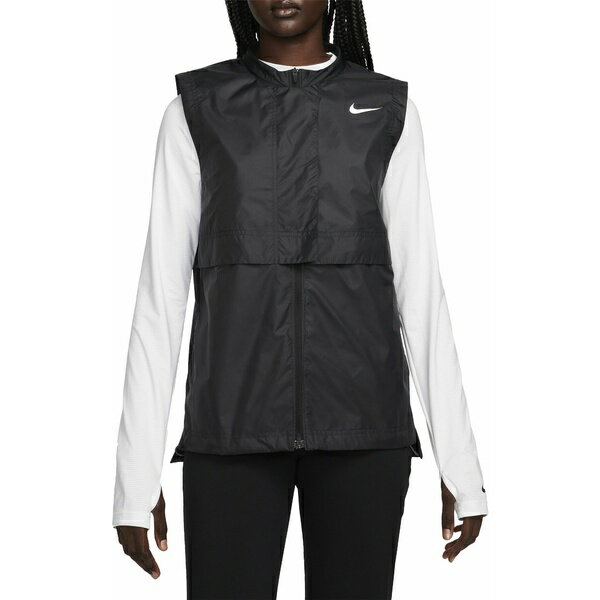 ナイキ レディース ジャケット＆ブルゾン アウター Nike Women's Sleeveless Full-Zip Tour Repel Golf Vest Black