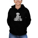 エルエーポップアート レディース パーカー・スウェットシャツ アウター Women's Hooded Word Art Dogs and Cats Sweats...