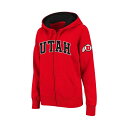 コロシアム レディース パーカー・スウェットシャツ アウター Women's Red Utah Utes Arched Name Full-Zip Hoodie...