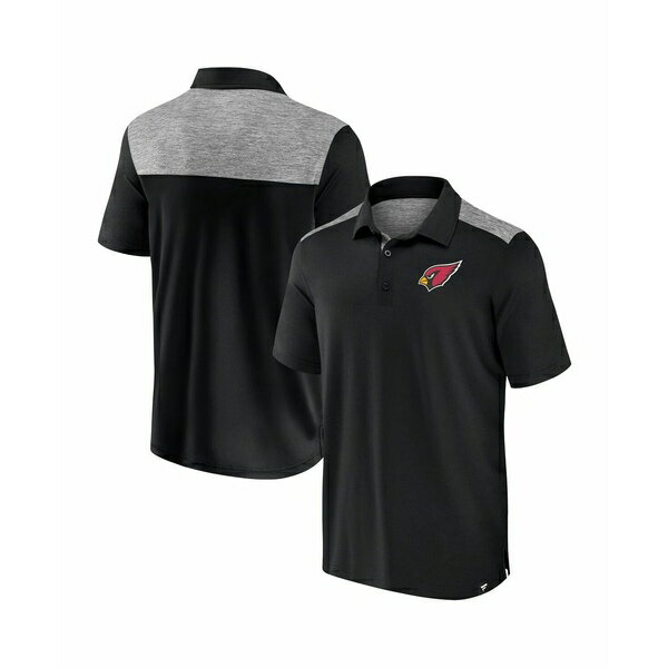 ファナティクス メンズ シャツ トップス Men's Black Arizona Cardinals Long Shot Polo Black, Charcoal
