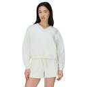 スウェッティベティ レディース パーカー・スウェットシャツ アウター Revive Crop V-neck Lily White