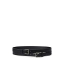 ラルフローレン レディース ベルト アクセサリー Leather Double-Buckle Stacked Wide Belt Black