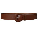 ラルフローレン レディース ベルト アクセサリー Woven-Buckle Vachetta Leather Wide Belt Cuoio