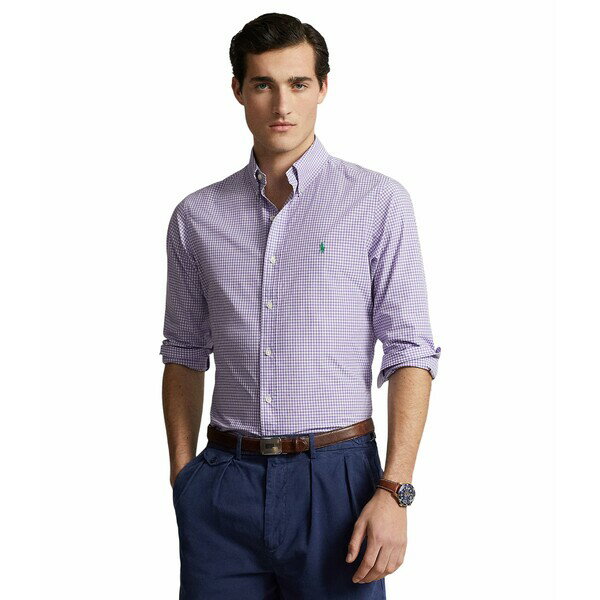 ե   ȥåץ Classic Fit Gingham Stretch Poplin Shirt 4656I La...