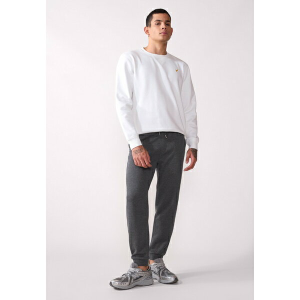 ピア ワン メンズ カジュアルパンツ ボトムス 2 PACK - Tracksuit bottoms - mottled dark grey/olive