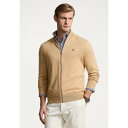ラルフローレン メンズ ニット&セーター アウター COTTON FULL ZIP SWEATER - Cardigan - camel melange/bro...