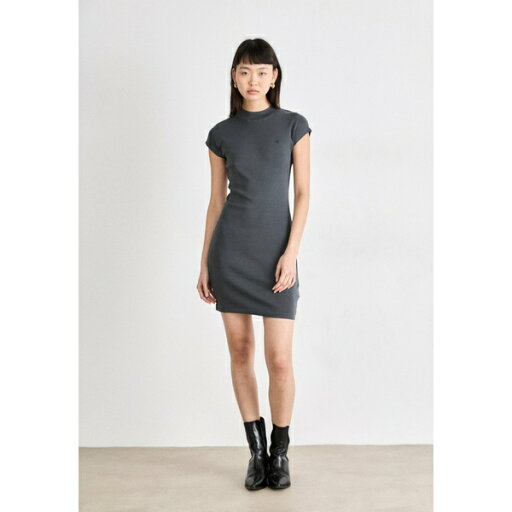 カルバンクライン レディース ワンピース トップス WASHED CAP SLEEVE DRESS - Shift dress - washed black カルバンクライン レディース ワンピース トップス WASHED CAP SLEEVE DRESS - Shift dress - washed black