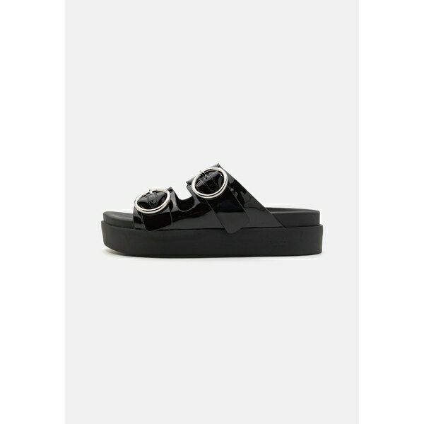 饰ɥܡ ǥ  塼 GEO BUCKLE PLATFORM SLIDE - Mules - black