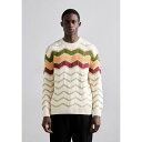 ミッソーニ メンズ ニット&セーター アウター CREWNECK SWEATER - Jumper - off white/orange tones