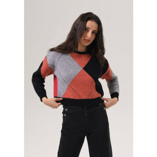イーブン アンド オド レディース ニット&セーター アウター Jumper - red /black/grey イーブン アンド オド レディース ニット&セーター アウター Jumper - red /black/grey