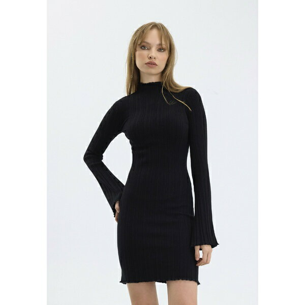 イーブン アンド オド レディース ワンピース トップス Jumper dress - black