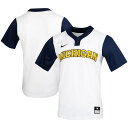 ナイキ メンズ ユニフォーム トップス Michigan Wolverines Nike Replica Softball Jersey White