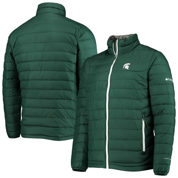 コロンビア メンズ ジャケット＆ブルゾン アウター Michigan State Spartans Columbia Powder Lite OmniHeat Reflective FullZip Jacket Green