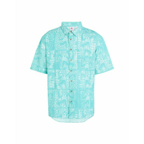 クイックシルバー QUIKSILVER メンズ シャツ トップス QS Camicia The Mike Tribal Shirt Turquoise