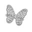 ٥ˡ ǥ  ꡼ Cubic Zirconia Baguette Butterfly Ring (1-1/2 ct. t.w.) In Sterling Silver or 18K Rose Gold over Sterling Silver Sterling Silver