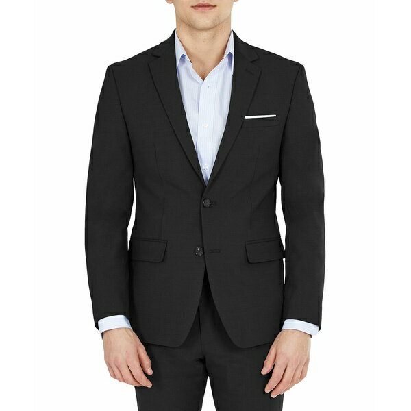 バースリー メンズ ジャケット＆ブルゾン アウター Men's Solid Skinny Fit Wrinkle-Resistant Wool Suit Separate Jacket, Created for Macy's Black