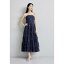 ニードルアンドスレッド レディース ワンピース トップス DOT SHIMMER TIERED STRAPLESS ANKLE GOWN - Occasion wear - navy