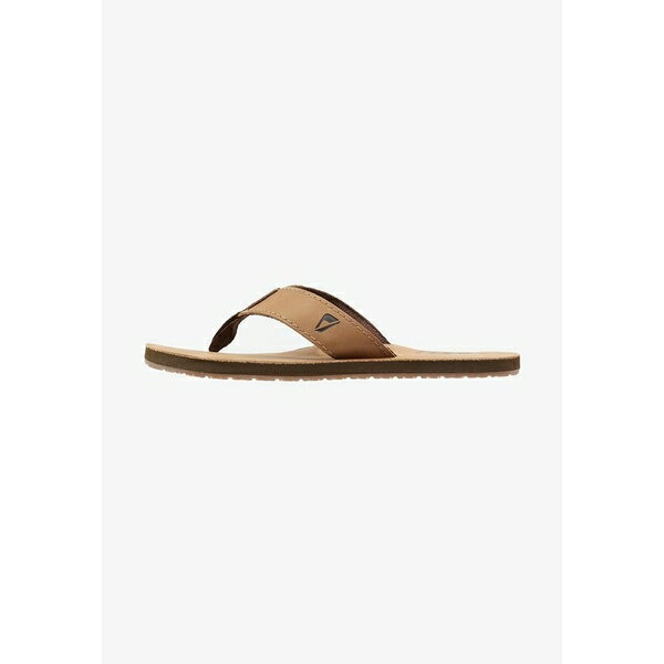 リーフ メンズ サンダル シューズ SMOOTHY - T-bar sandals - bronze brown